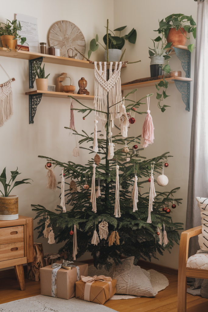 Boho theme Christmas tree