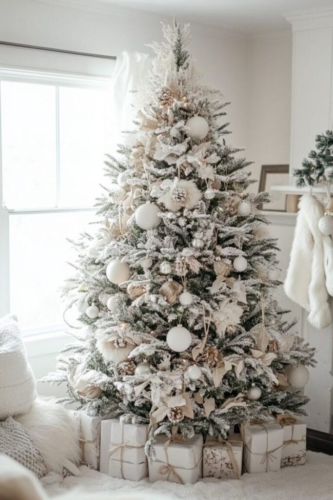 Snow theme Christmas tree