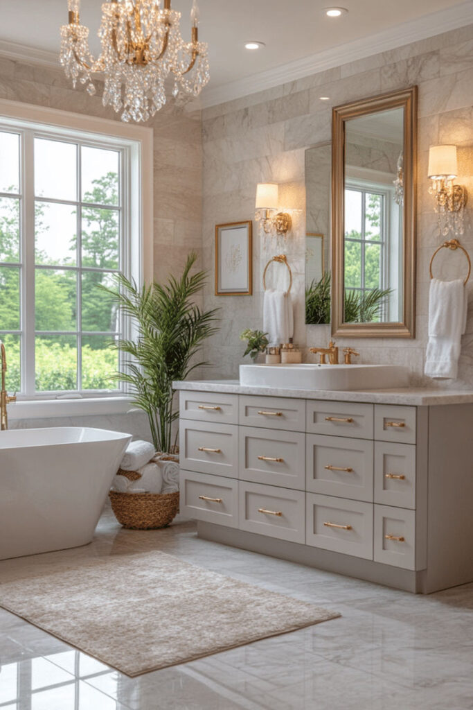 Luxury Bathroom with Statement Mirror