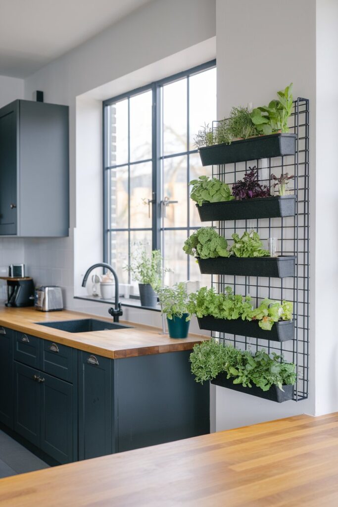 Herb garden in the kitchen