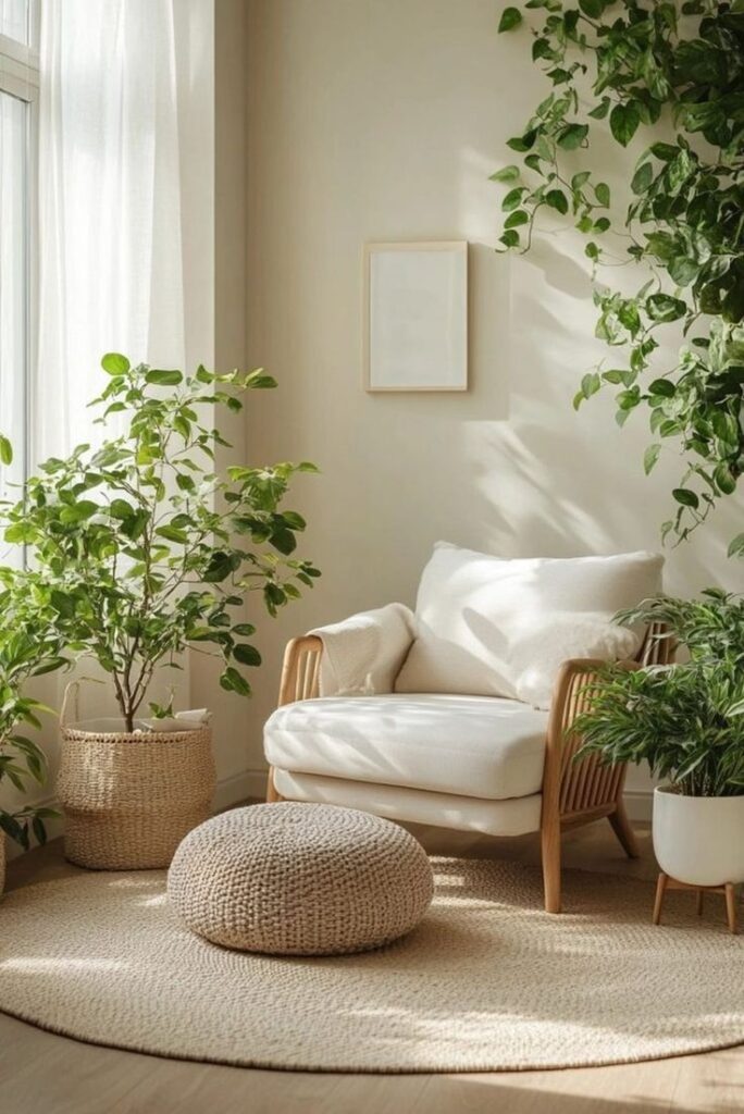 Minimal Living Space with Plants