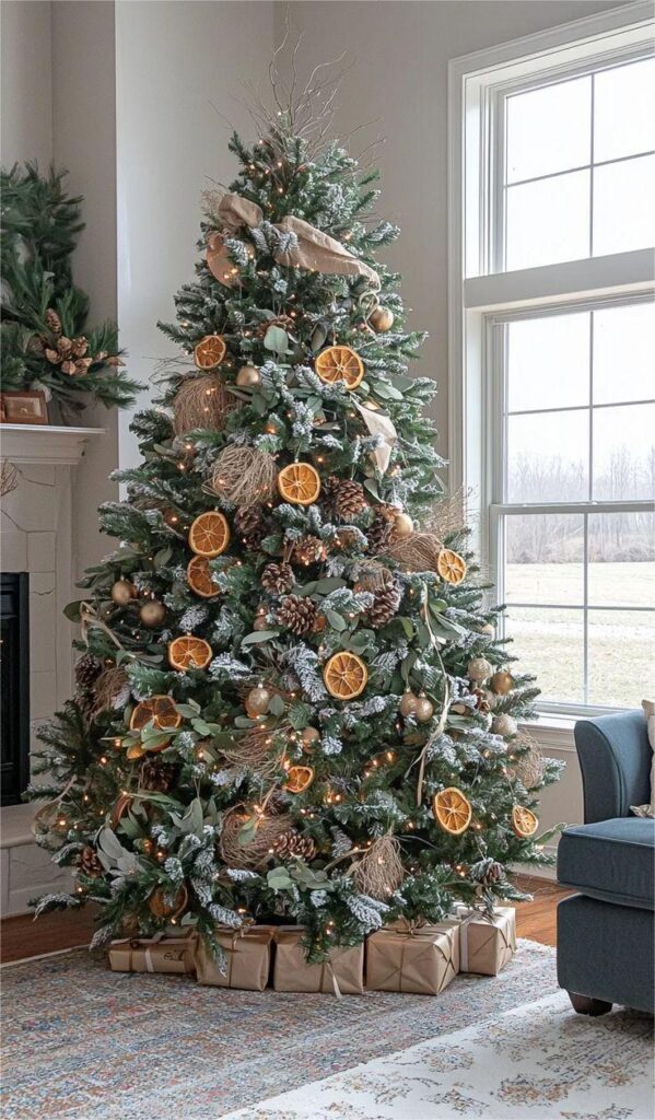 Rustic theme Christmas tree