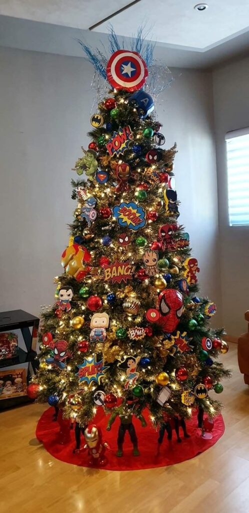 Super Hero theme Christmas tree