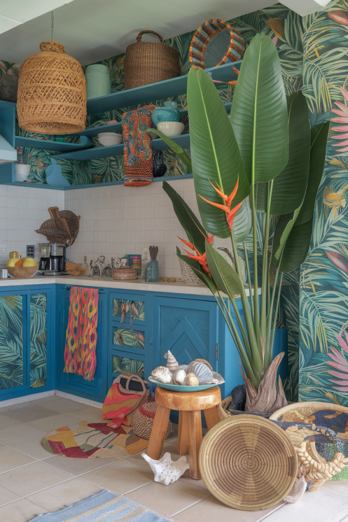 Tropical theme kitchen