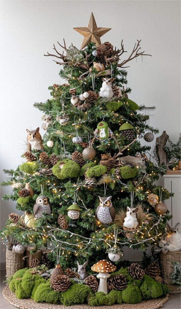 Woodland theme Christmas tree