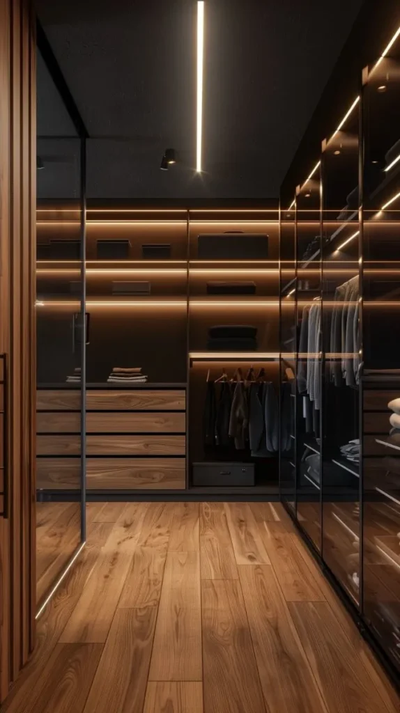 Walk in closet with Dim Light Vibe