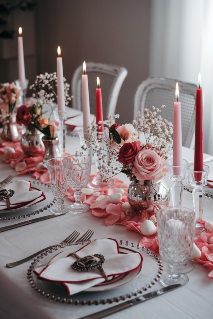 Romantic Dining Table Setting