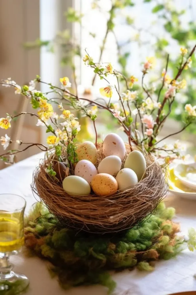 Bird nest Centerpiece for Spring