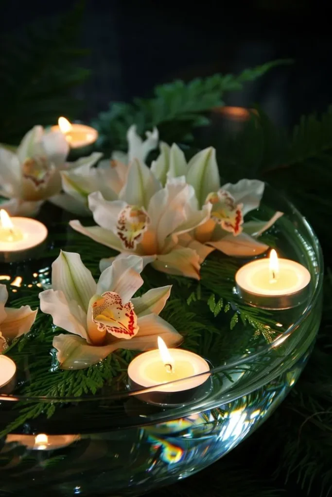 Floating Candles and Flowers