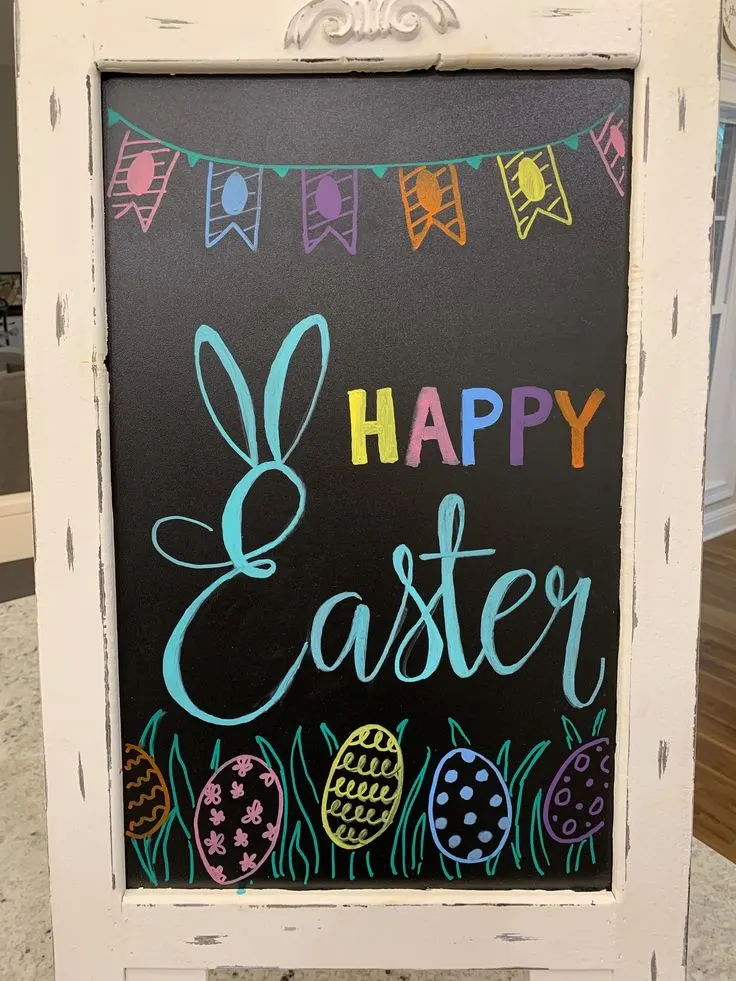 Farmhouse Chalkboard Art for Easter