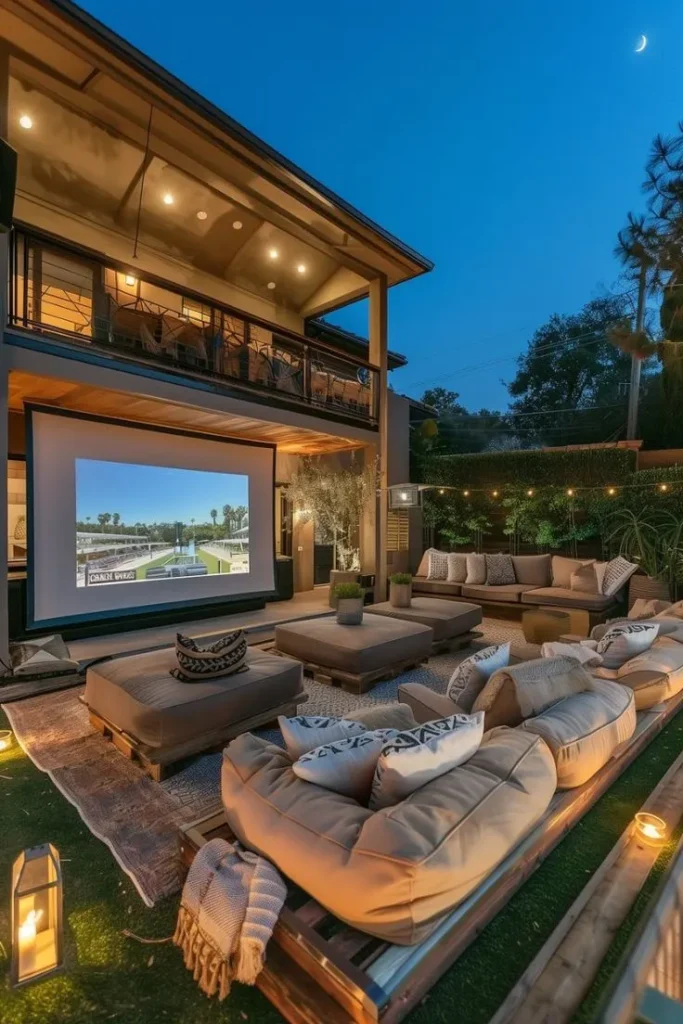 Patio turn in to Outdoor Cinema