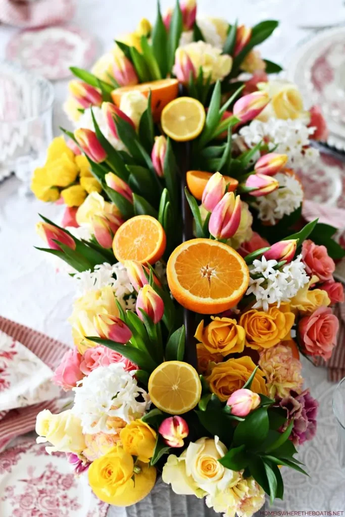 Citrus and Floral Centerpiece