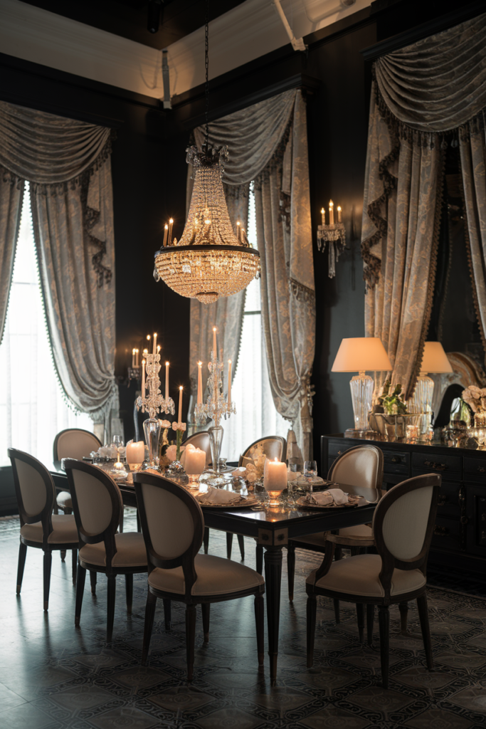 Dark Charcoal Dining Room