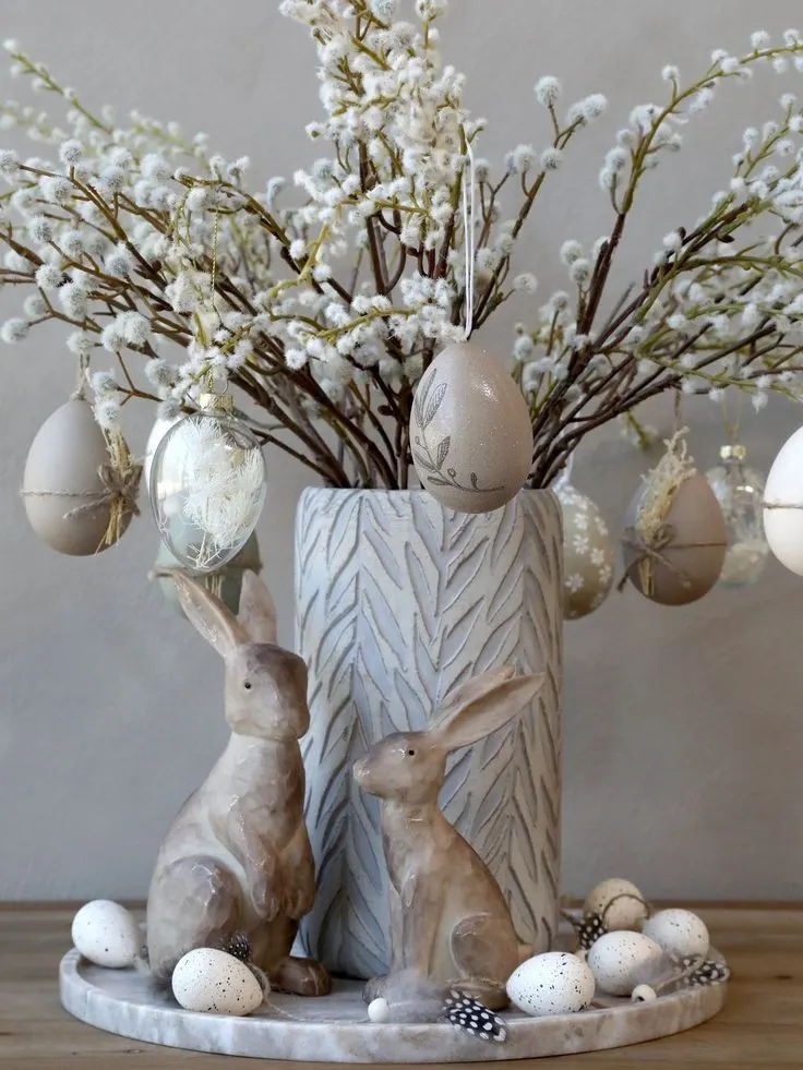 Scandinavian-Style Easter Egg Tree