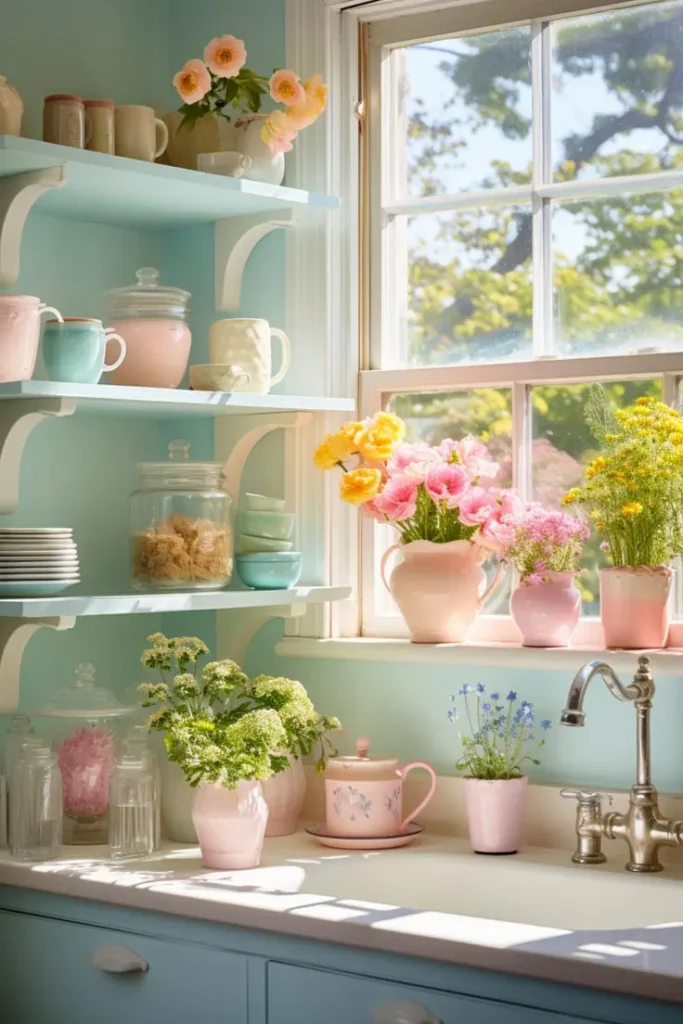 Flower arrangement in the kitchen