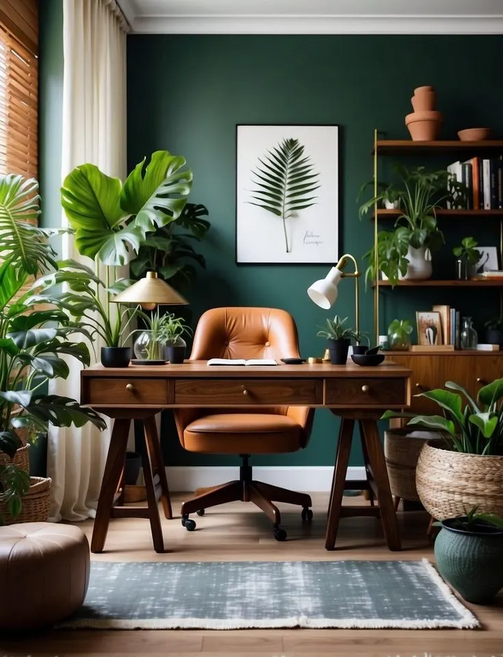 Greenery-Filled Home Offices