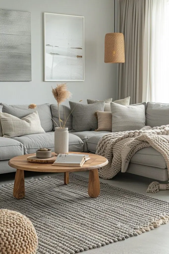 Neutral Grey Color Living Room