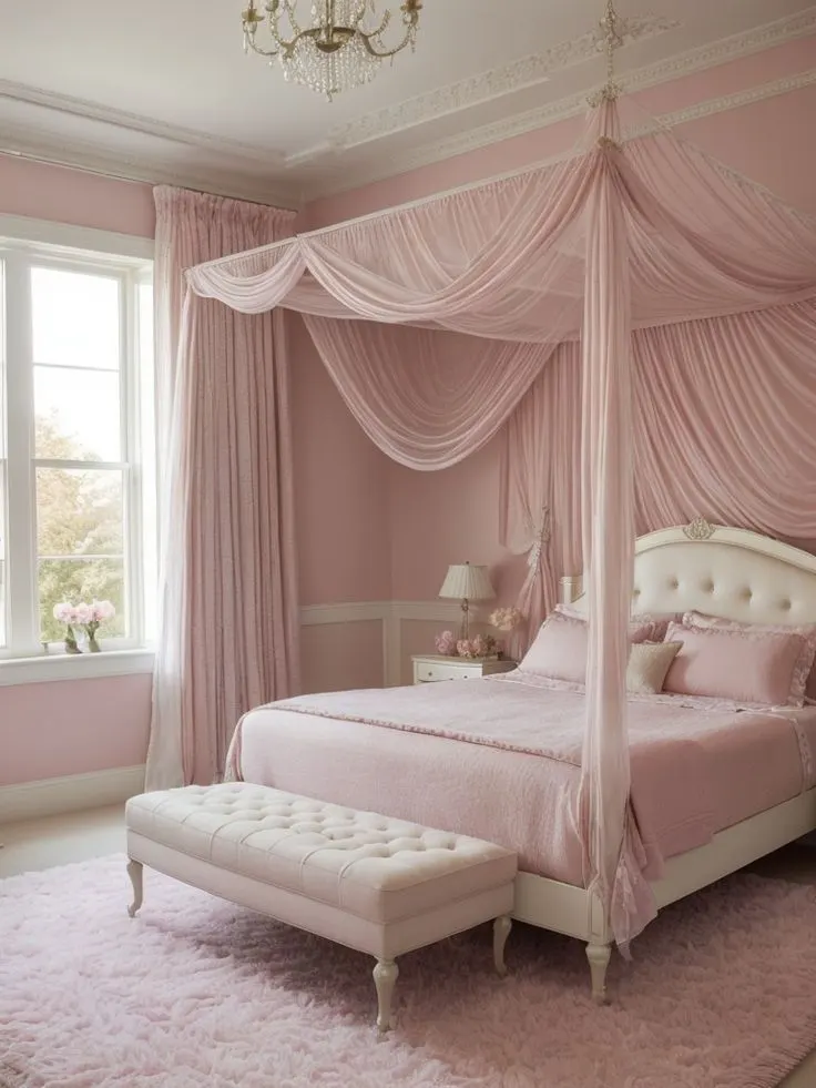 Pink Canopy Bed