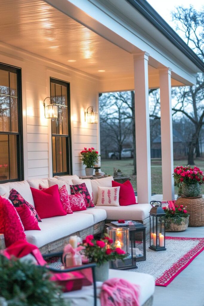 Valentine Theme Porch Decor