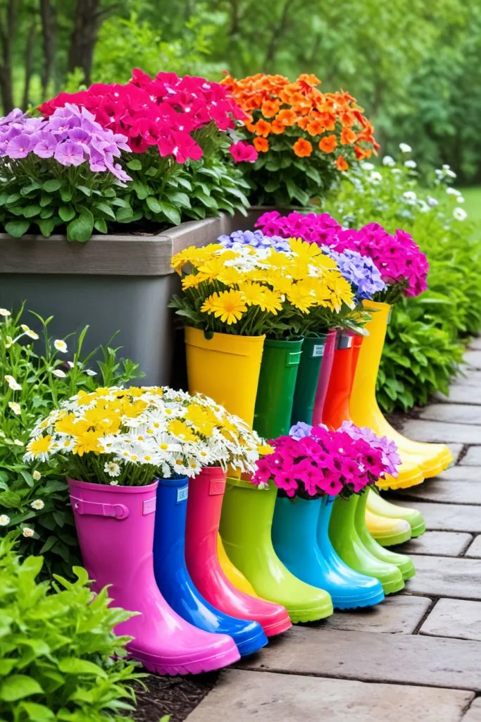 Rainboot Planters