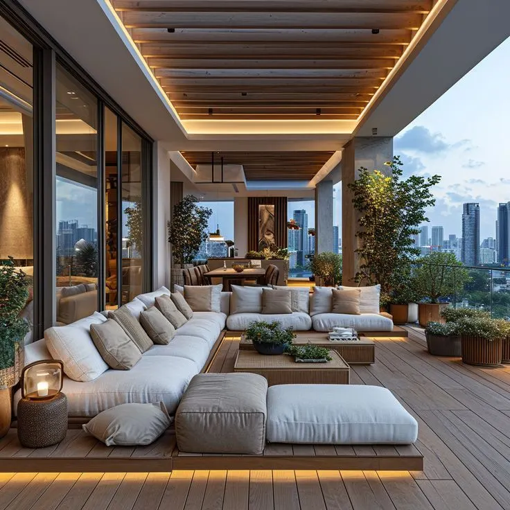 Urban Rooftop-Style Patio