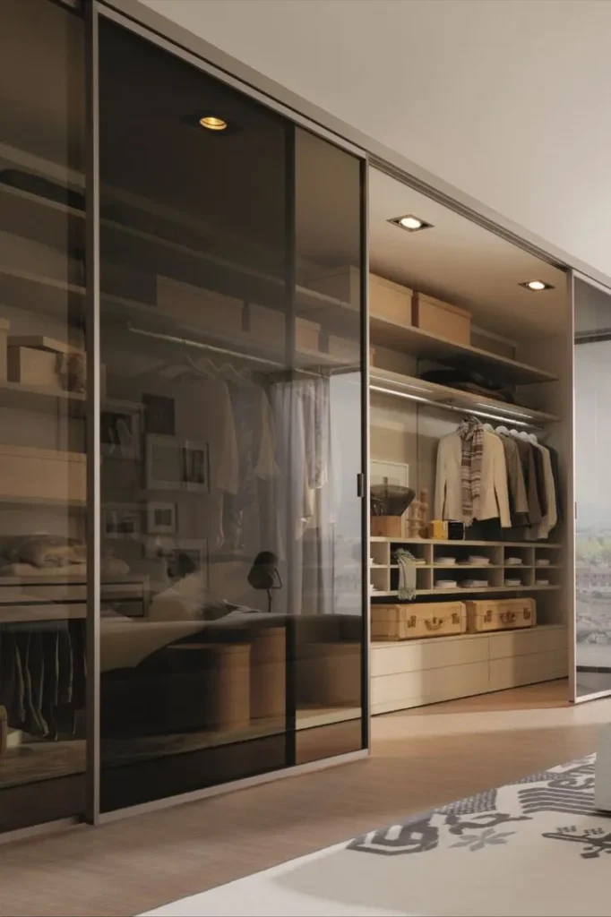 Closet with sliding doors