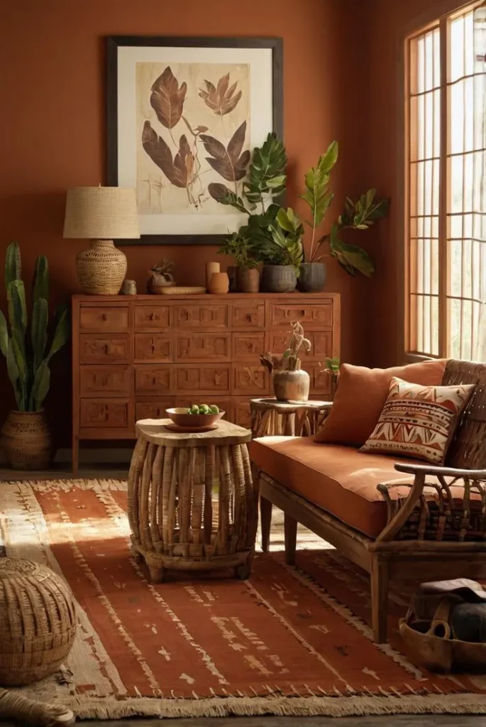 Terracotta Color Living room