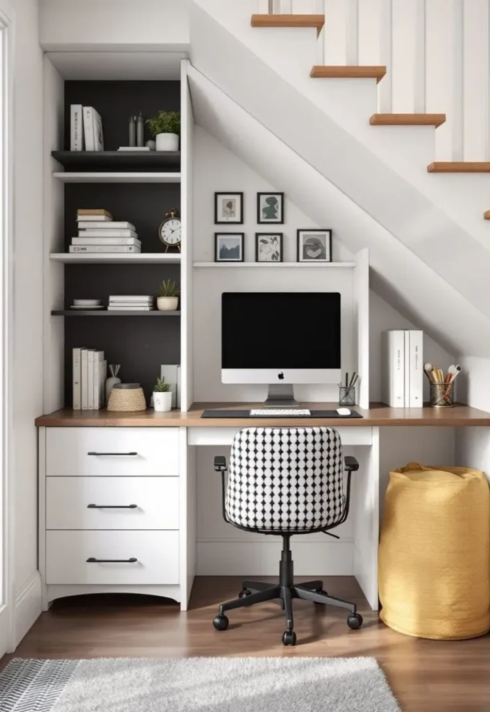 Workspace Under the Staircase