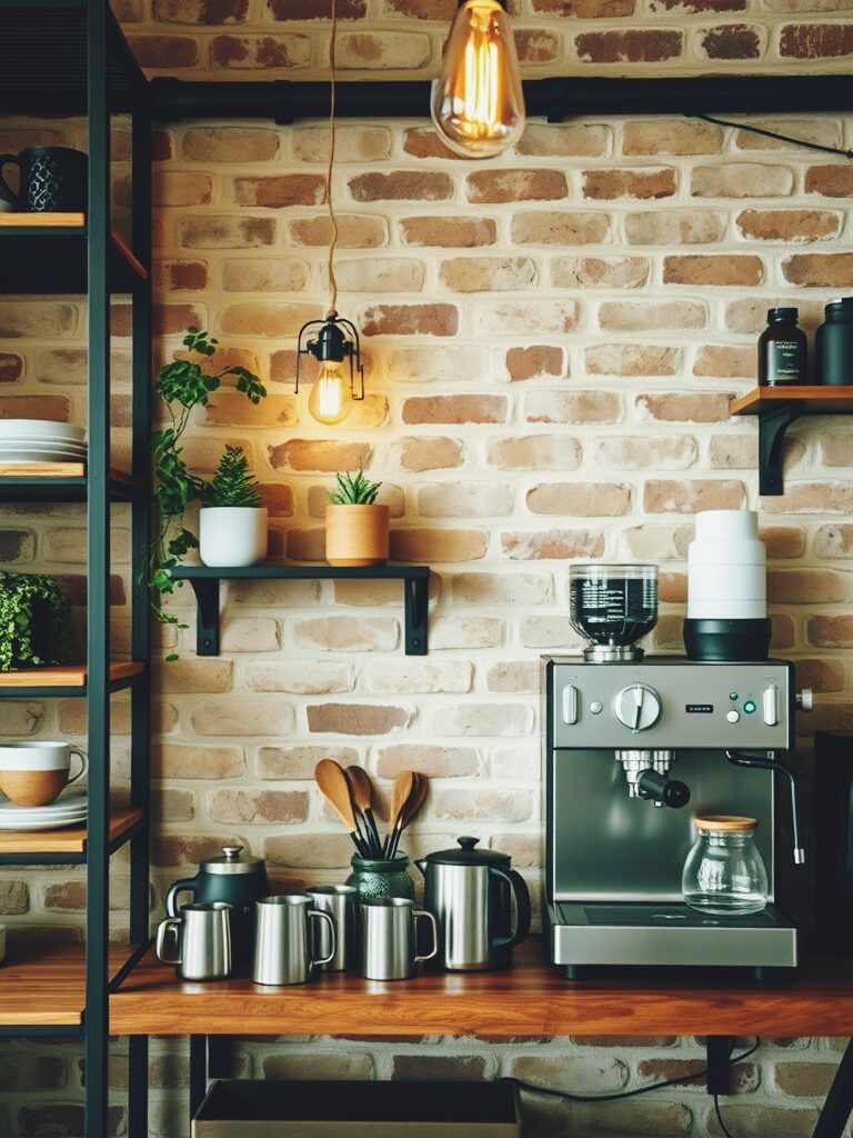 Industrial chic Home Coffee Bar