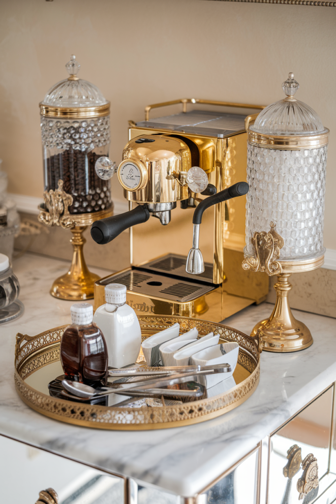 Glamourous Luxury Home Coffee Bar