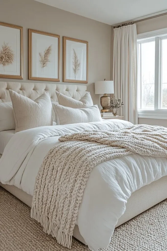 Cozy Bedding Setup in Guest Bedroom