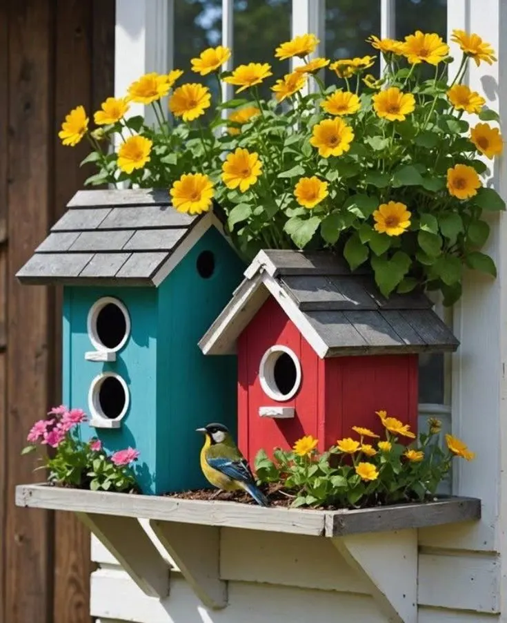 Birdhouses as a Spring decoration 