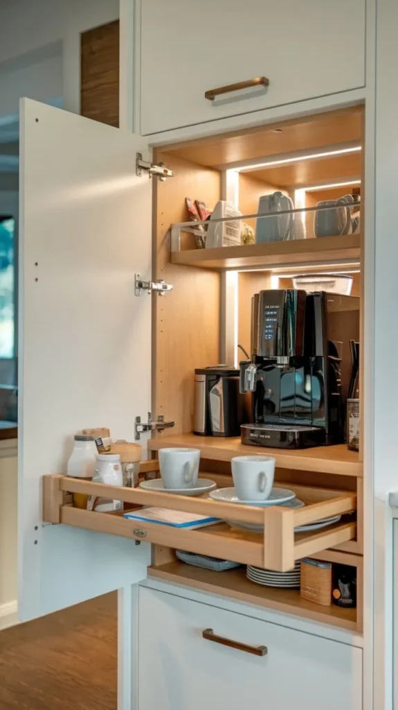 Built-In Cabinet Home Coffee Bar