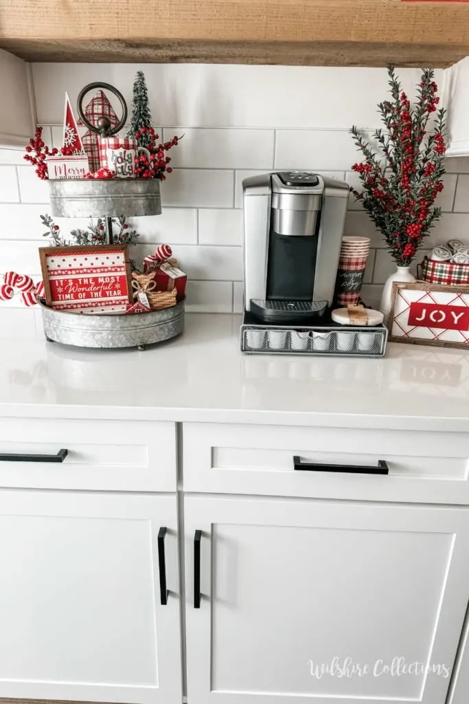 Christmas Theme Home Coffee Bar