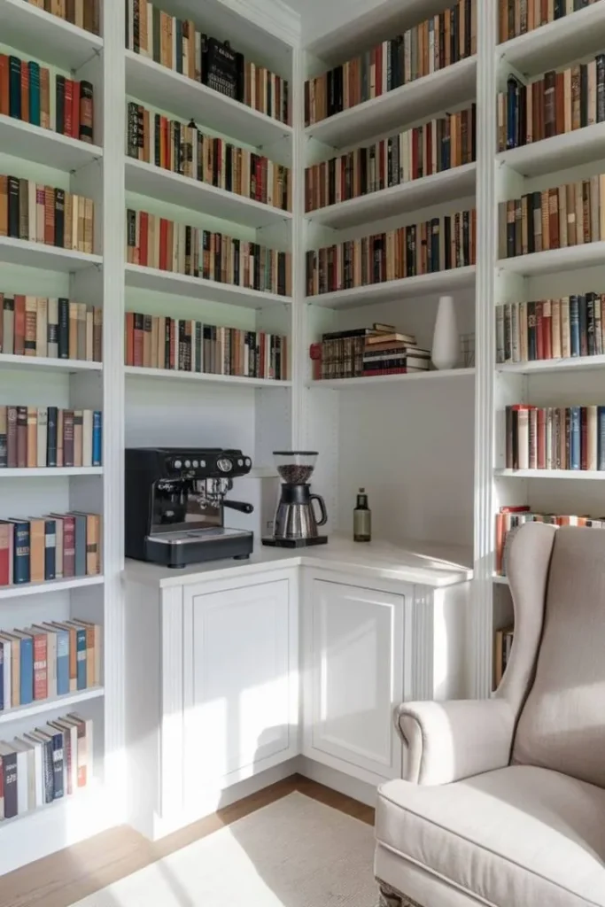 Home Library Coffee Corner