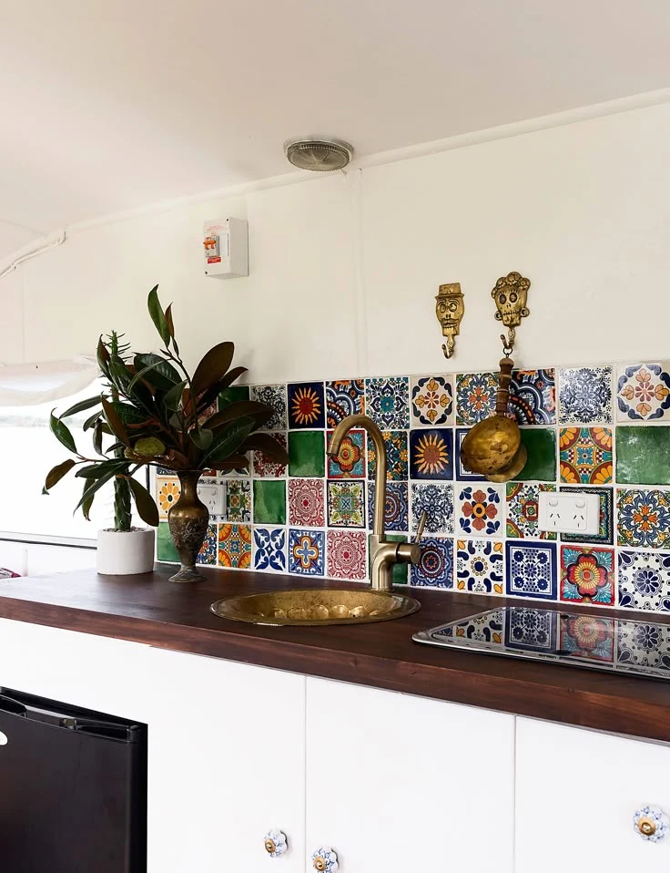 Moroccan Style Camper Kitchen Backsplash