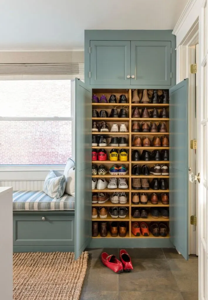 Shoe Cupboard in the Mudroom