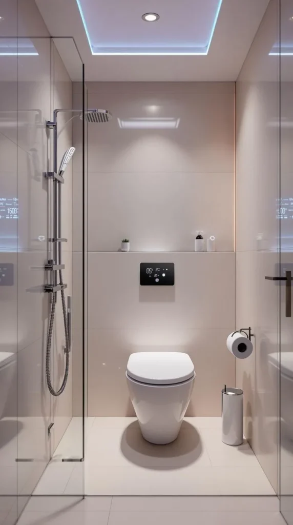 Smart Toilet installed in a Small Bathroom