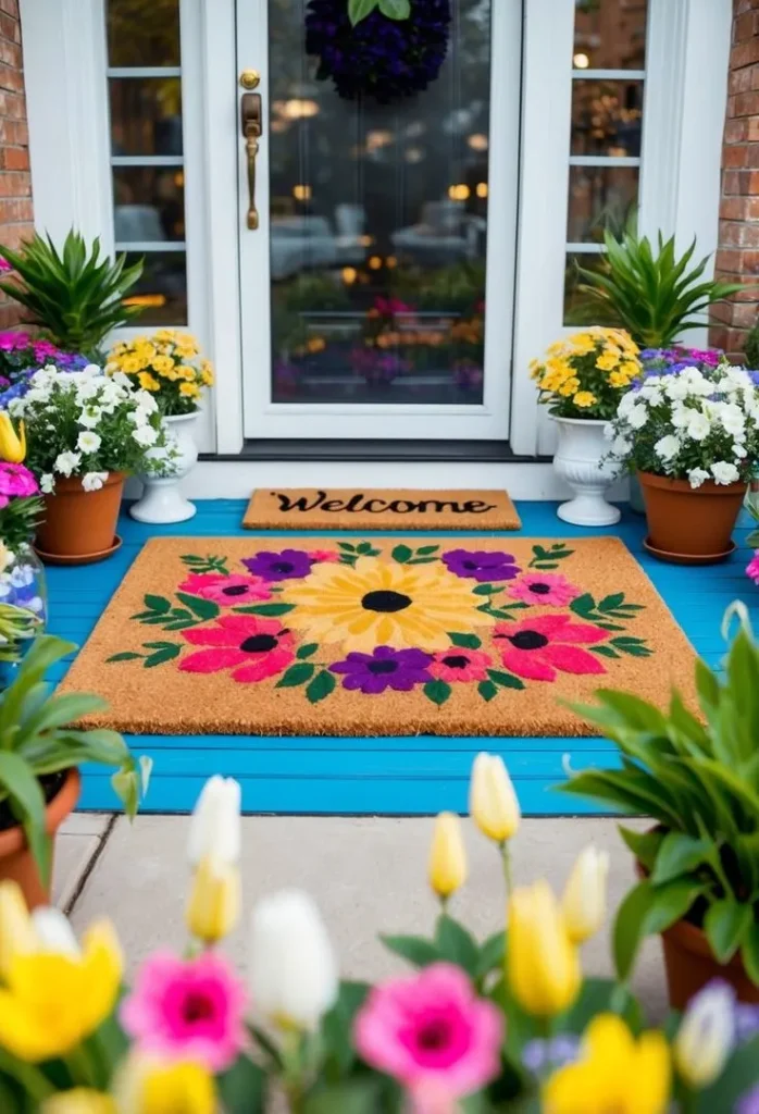 Spring-Themed Door Mat