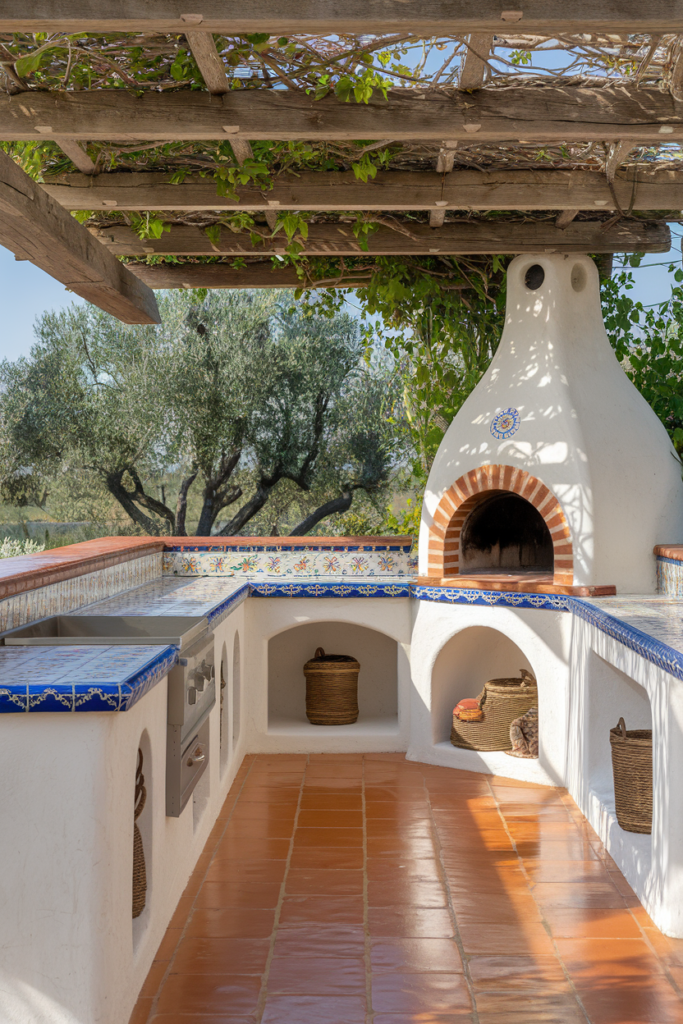 Mediterranean-Inspired Outdoor Kitchen