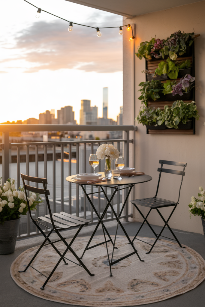 Small Balcony Bistro Setup