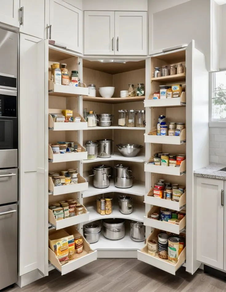 Unique Corner Cupboard in the Walk in Pantry