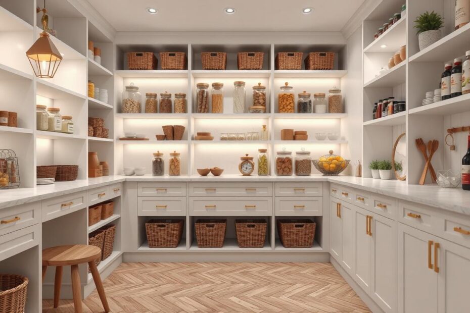 Well Organized Clutter Free Walk in Pantry