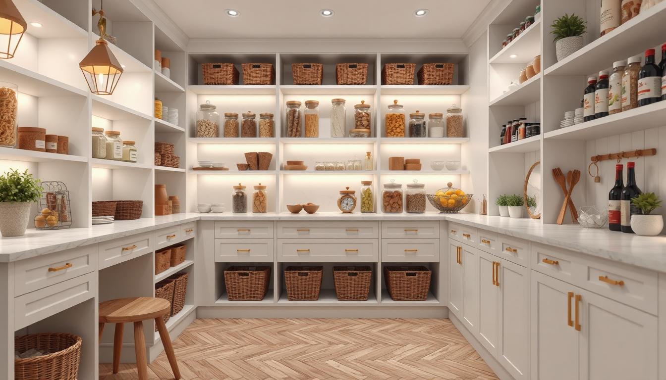 Well Organized Clutter Free Walk in Pantry
