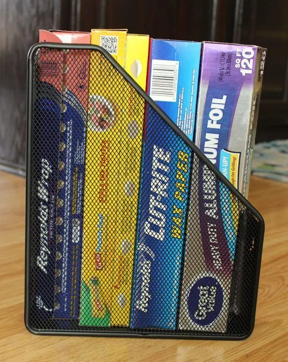 Magazine Holder to store Foil & Plastic Wrap