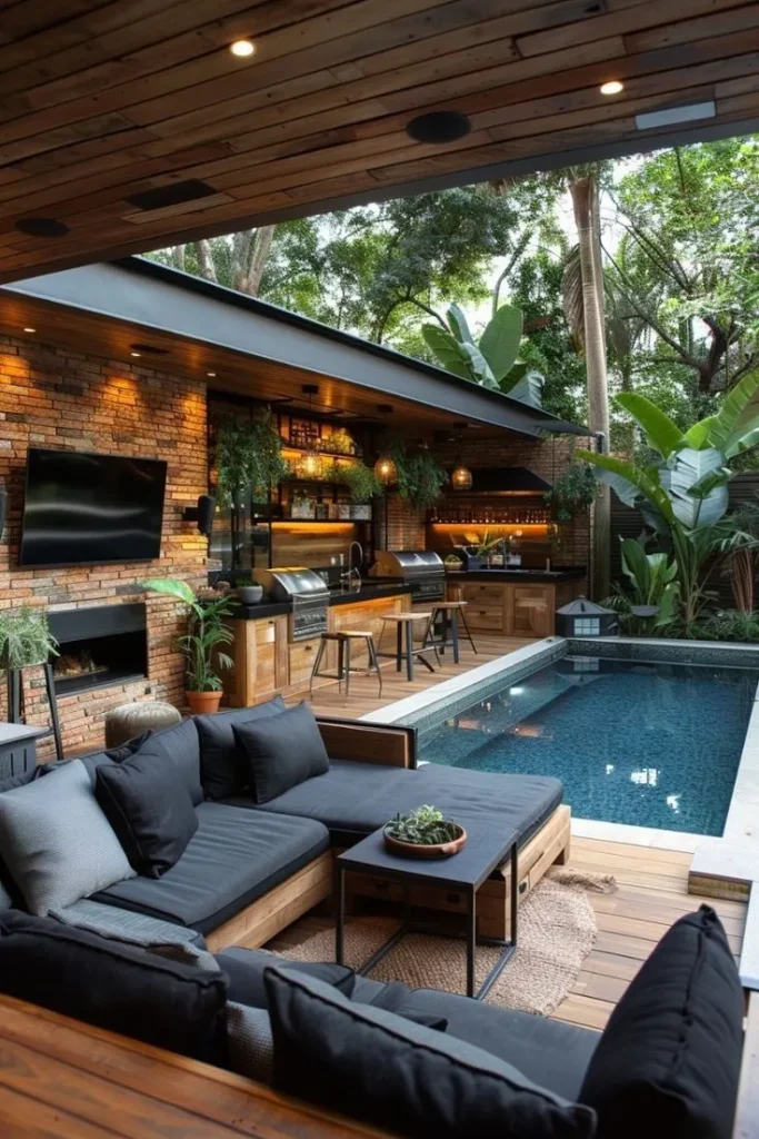 Poolside Outdoor Kitchen