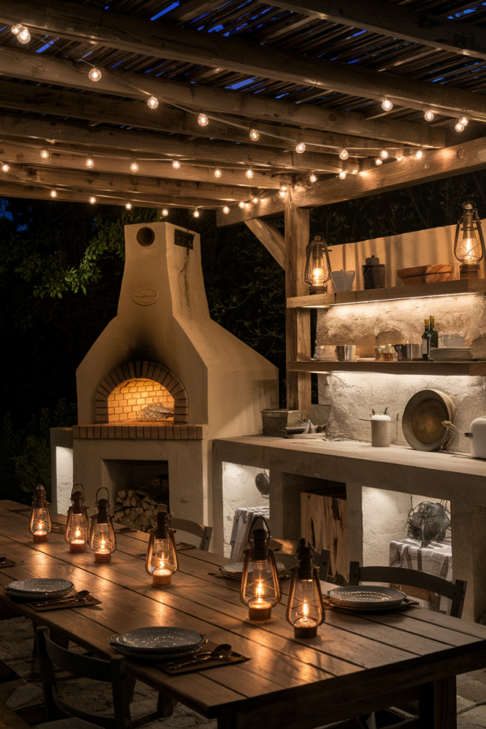  Rustic Farmhouse-Style Outdoor Kitchen