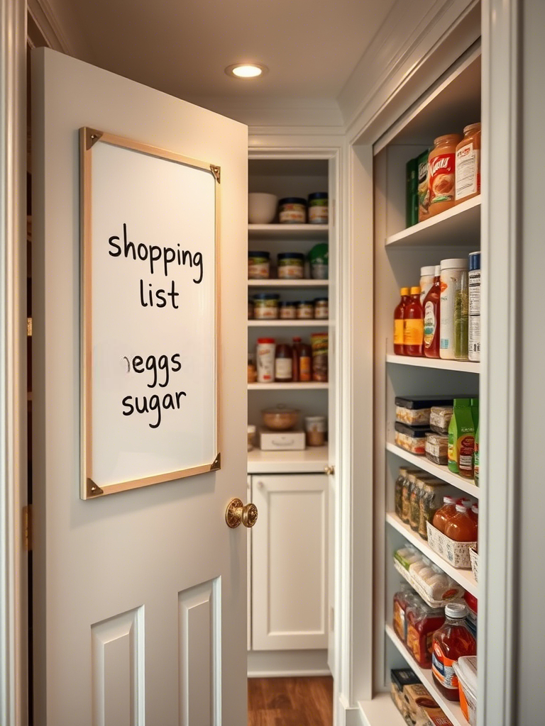 Shopping List Station in the Walk in Pantry