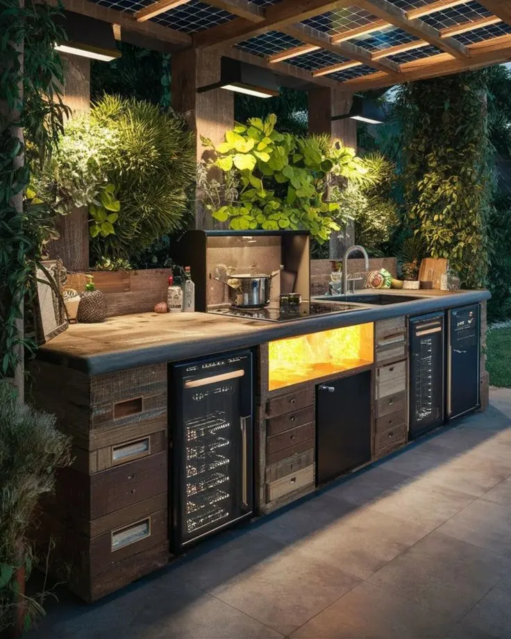 Solar Powered Outdoor Kitchen