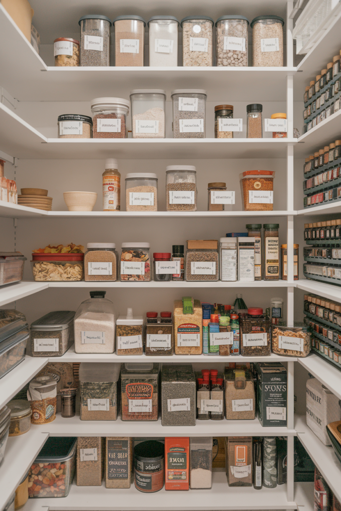 Every Item in the Walk in Pantry is Labeled